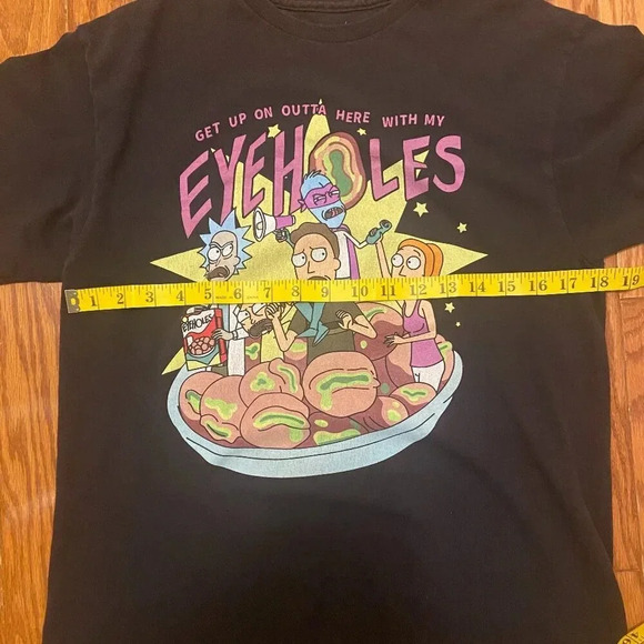 Rick and Morty Adult Swim Black TShirt, Medium - Picture 4 of 6